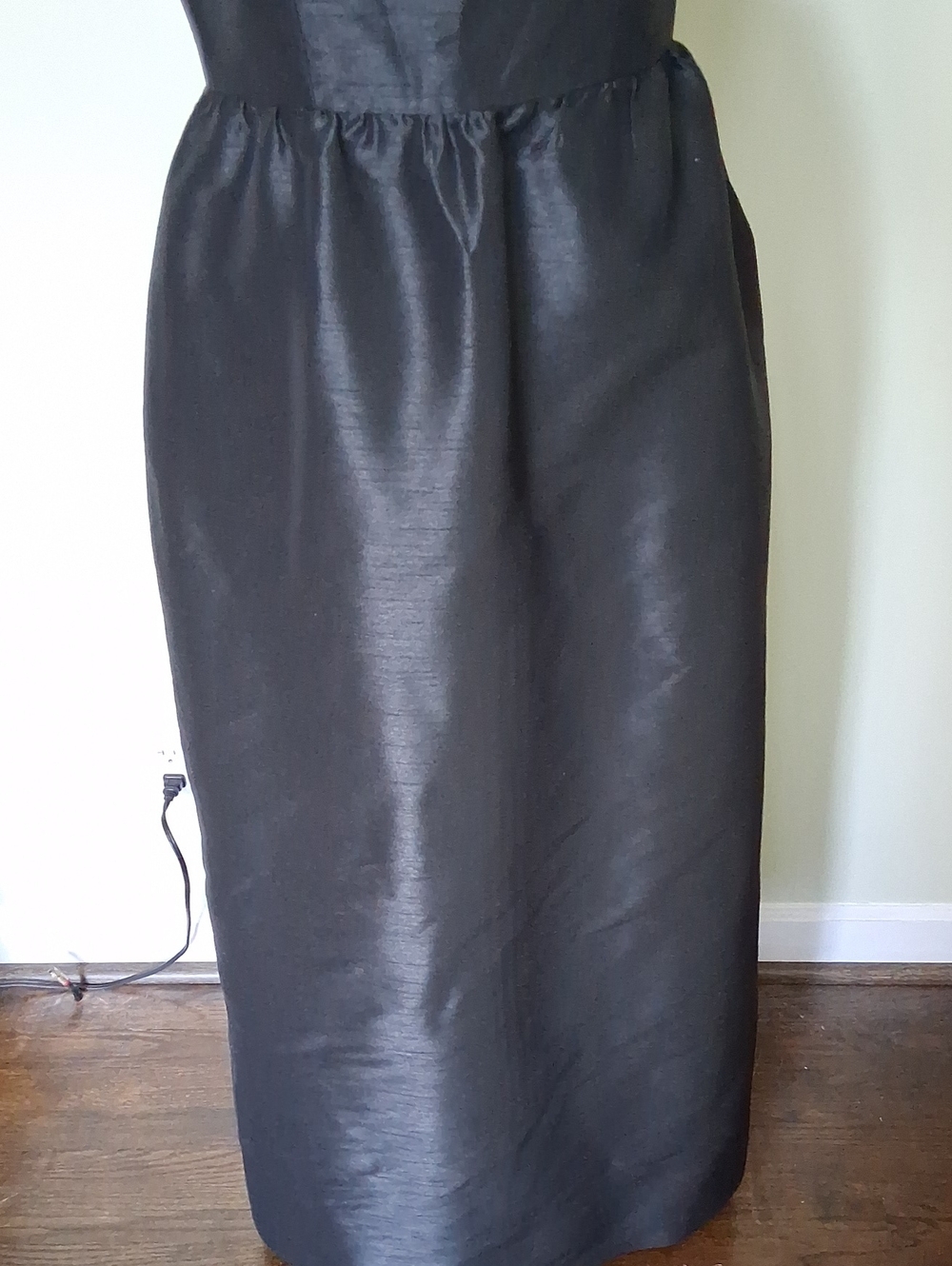 ALFRED SUNG Black Cap-Sleeve Maxi Gown D569 - Picture 3 of 8